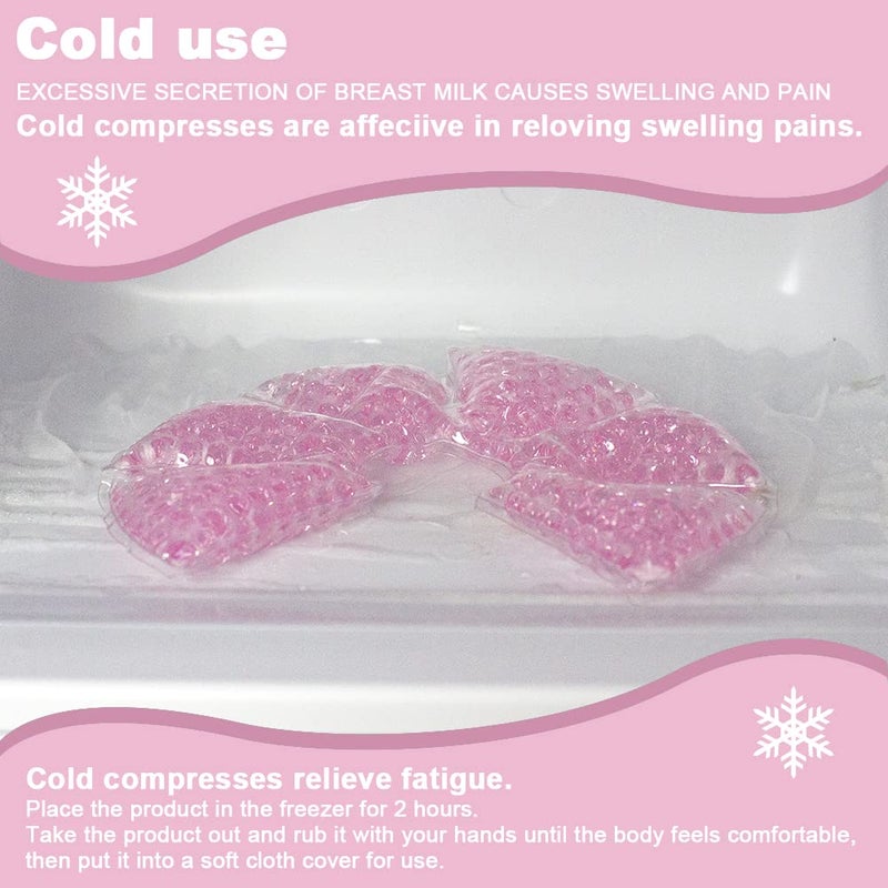 CONBELLA Hot Cold Gel Bead Breast Therapy Pack,Breast Ice Packs for Breastfeeding,Relief for Breastfeeding,Nursing Pain, Mastitis,Engorgement,Plugged Ducts, Boost Milk Let-Down & Production(#19 Pink) - Image 3